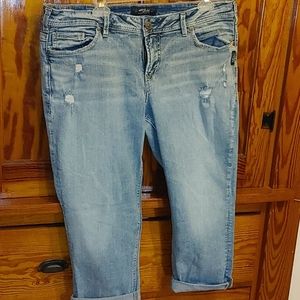 Silver Elyse Capri size 14